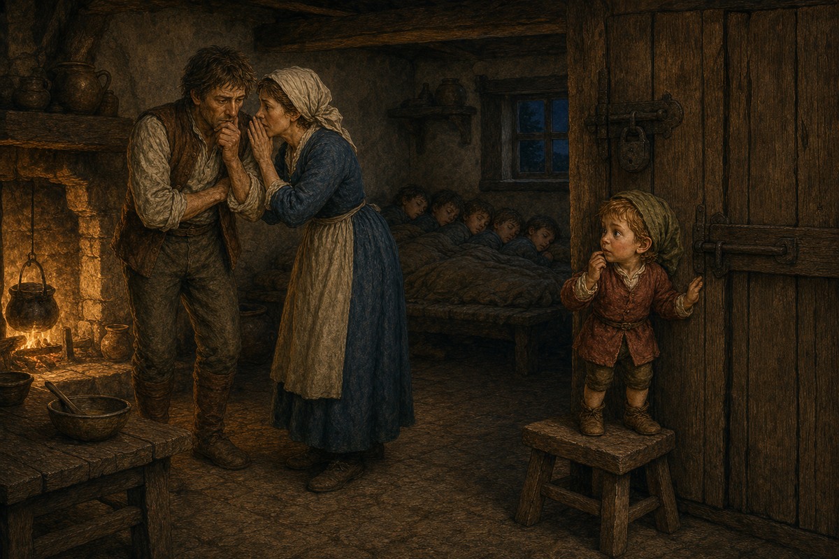 Мальчик с пальчик снова подслушивает родителей